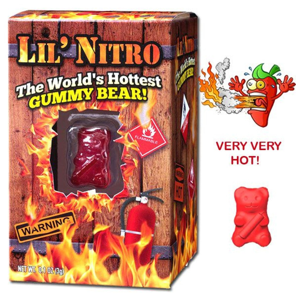 Lil Nitro Hottest Gummy Bear 1 oz - 12ct