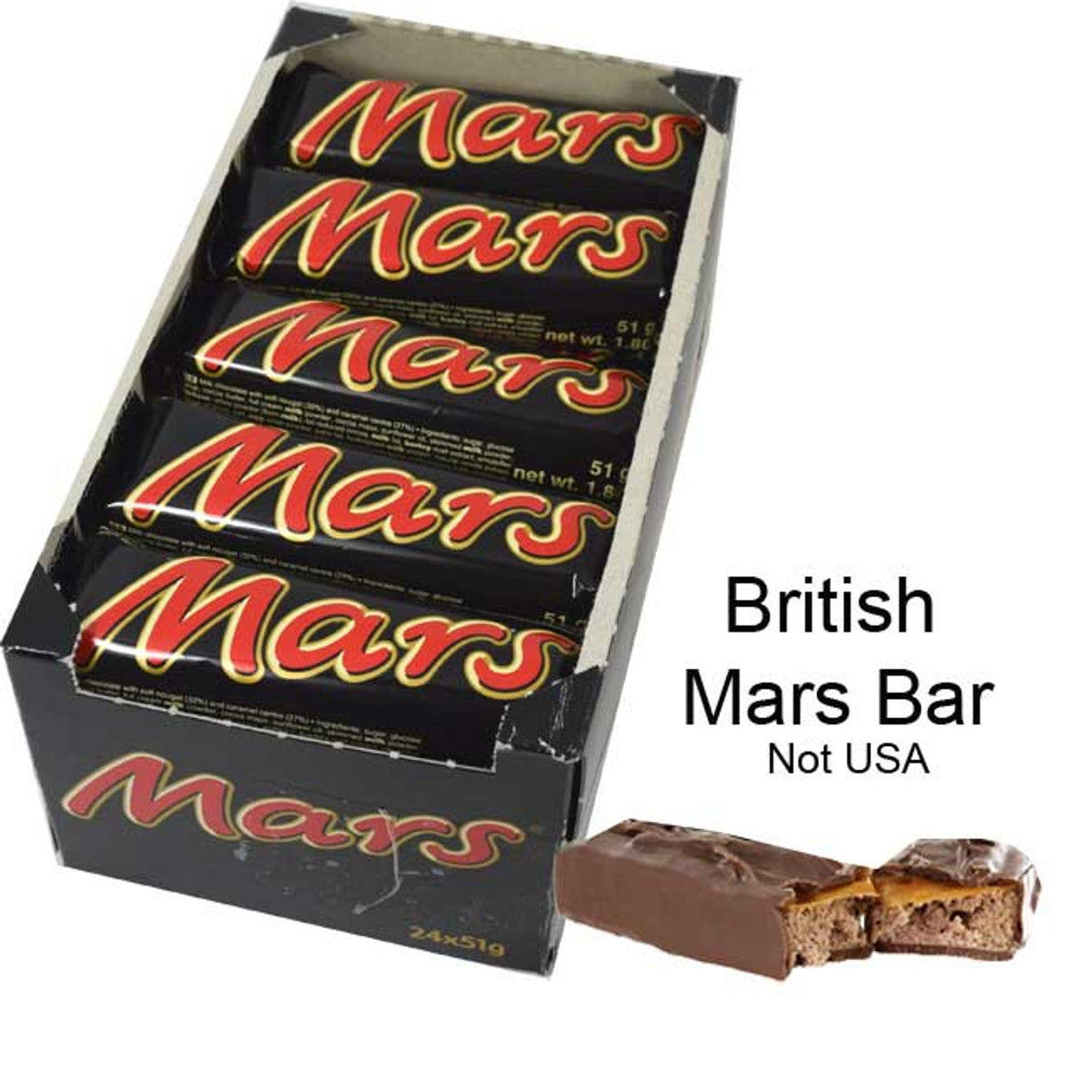Maaars Bar Mars Bar (UK) 1.7oz - 24ct – I Got Your Candy
