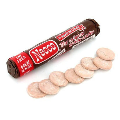 Spangler Necco Chocolate Wafers Roll 2oz - 24ct