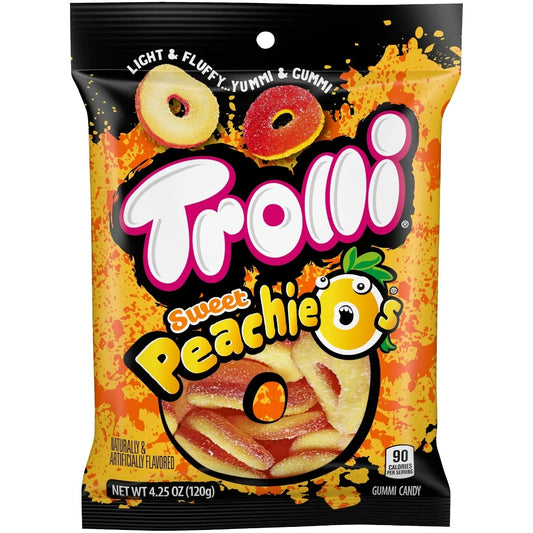 Trolli Peachie Os Gummi Candy 4.25oz - 12ct