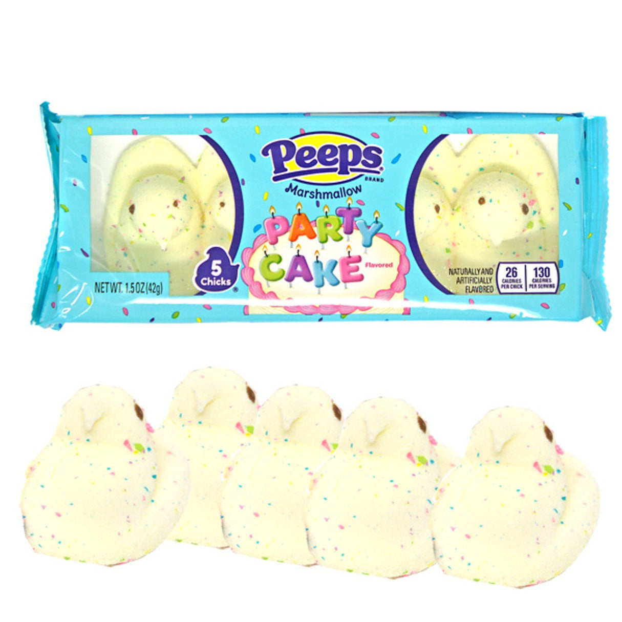 Peeps Marshmallow Party Cake 5pc 1.5oz - 24ct
