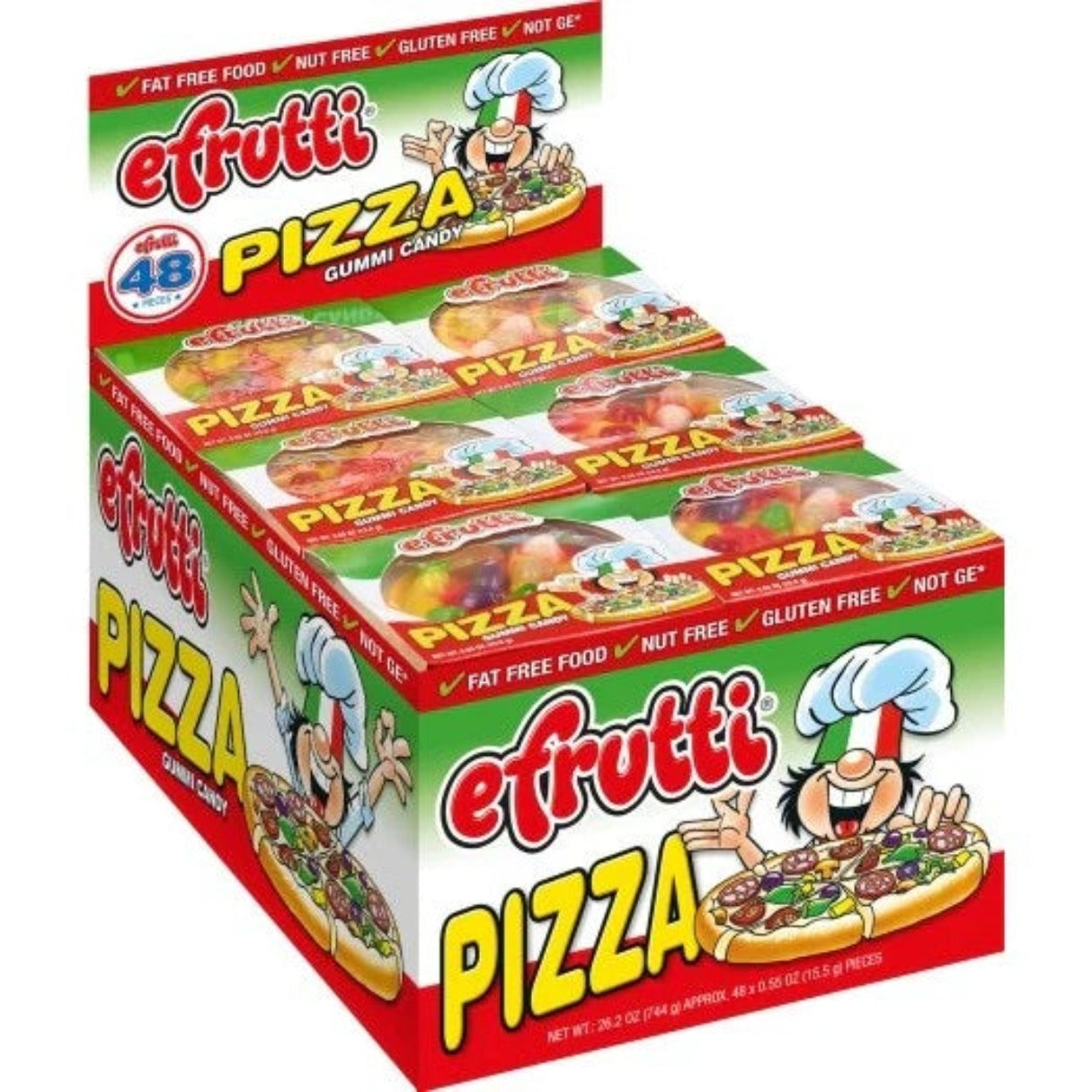 Efrutti Gummi Pizza .55oz -  48ct