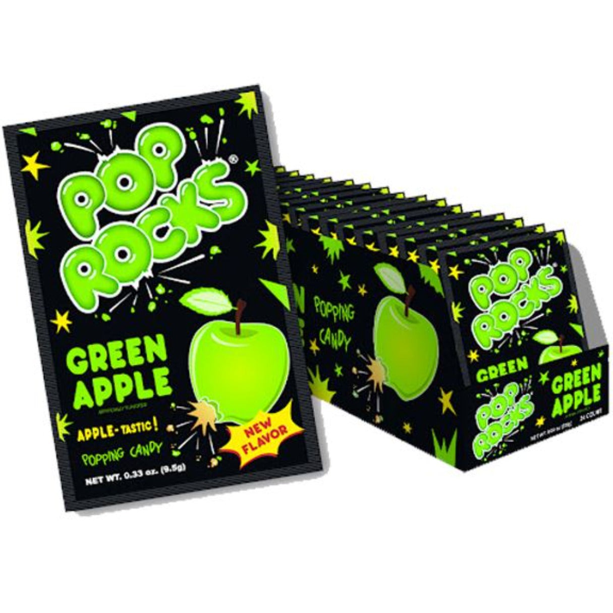 Pop Rocks Green Apple Popping Candy .33oz - 24ct