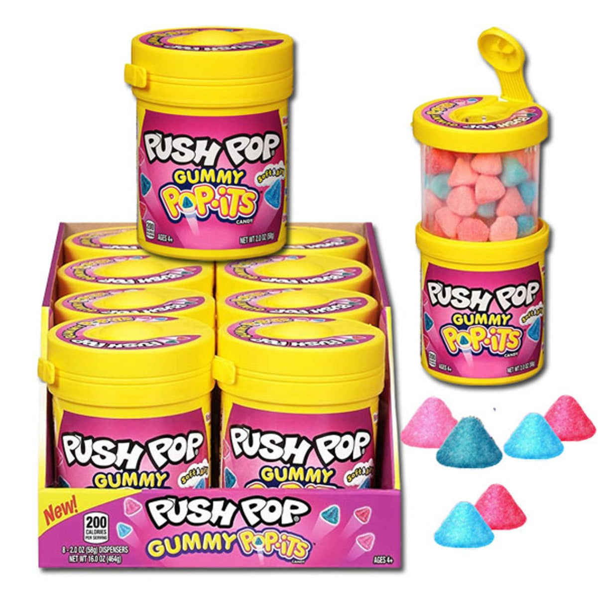 Push Pope Bazooka Push Pop Gummy Pop Its Candy 2oz - 8ct – I Got Your Candy