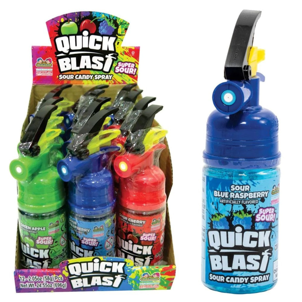 Kidsmania Quick Blast Sour Spray 2.05oz 12ct I Got Your Candy