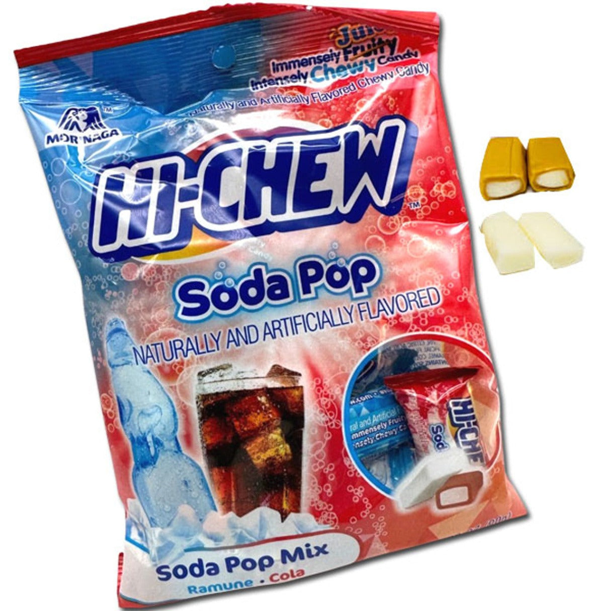Hi-Chew Soda Pop Mix Ramune/Cola Flavors Peg Bag 2.82oz - 6ct