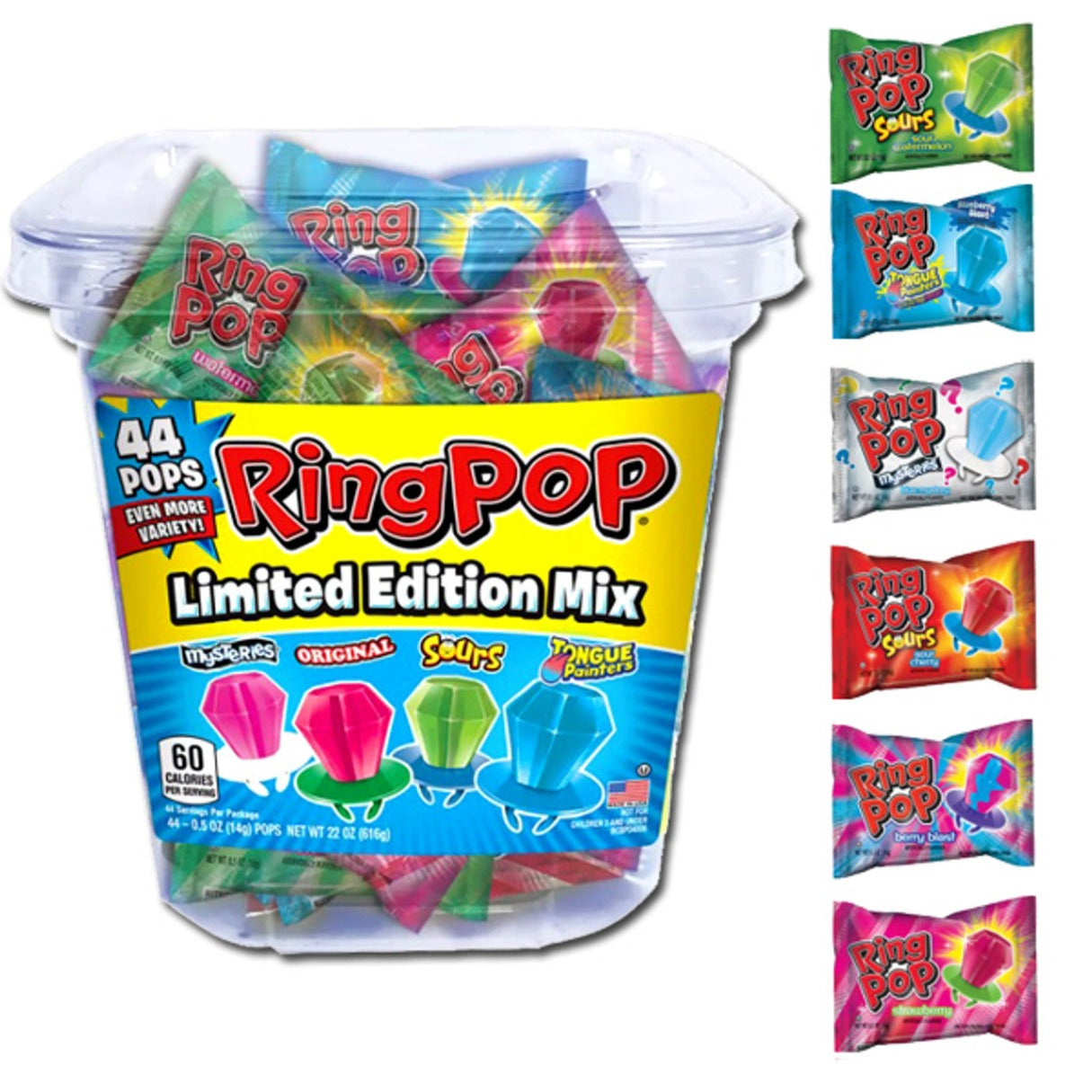 Bazooka Ring Pop Limited Edition Mix .5oz - 44ct – I Got Your Candy