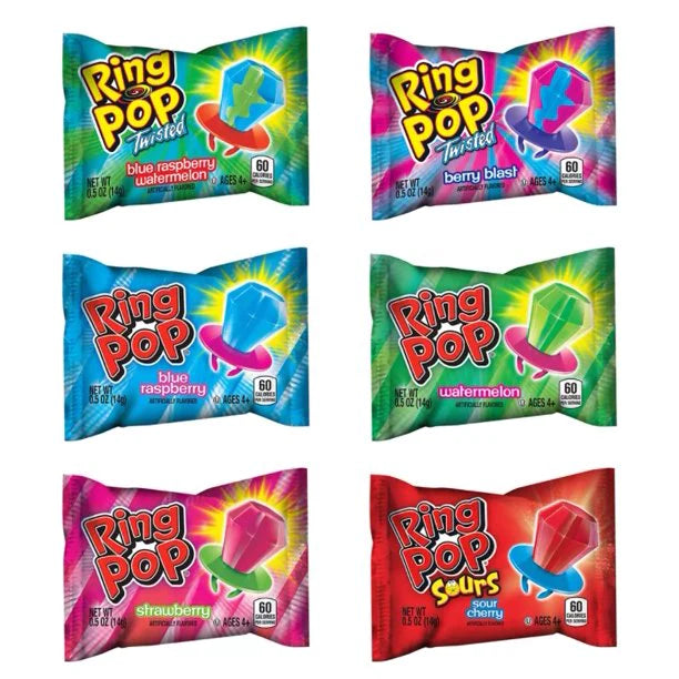 Bazooka Ring Pop Limited Edition Mix .5oz - 44ct – I Got Your Candy