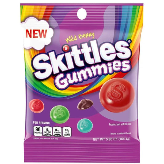 Skittles Wild Berry Gummies Peg Bag 5.8oz - 12ct