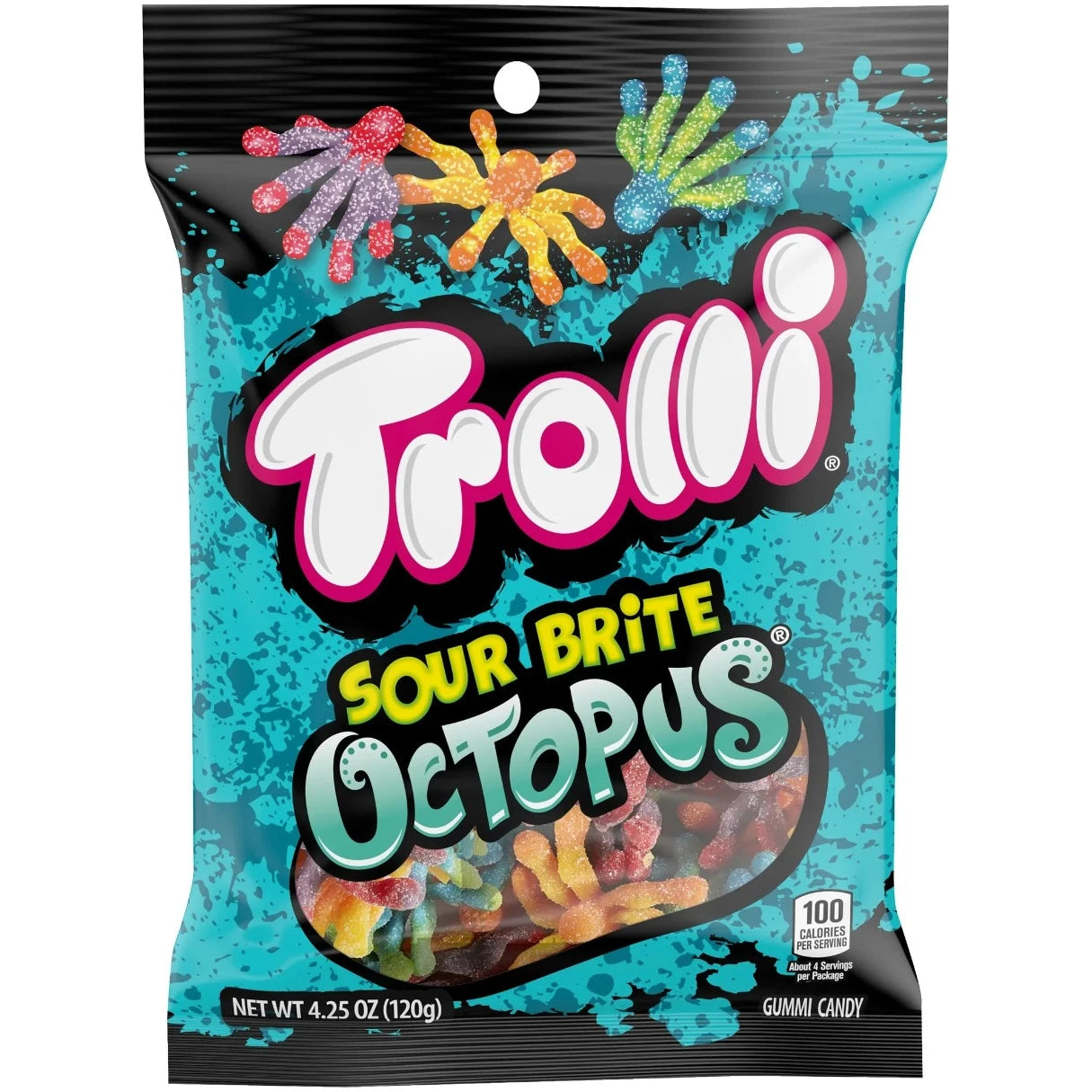 Trolli Sour Brite Octopus Gummi Candy 4.25oz - 12ct
