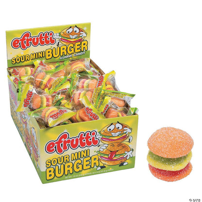 Efrutti Sour Mini Burger .32oz - 60ct