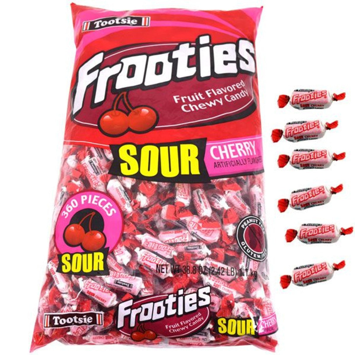 Tootsie Sour Cherry Frooties Bag 38.8oz - 1ct