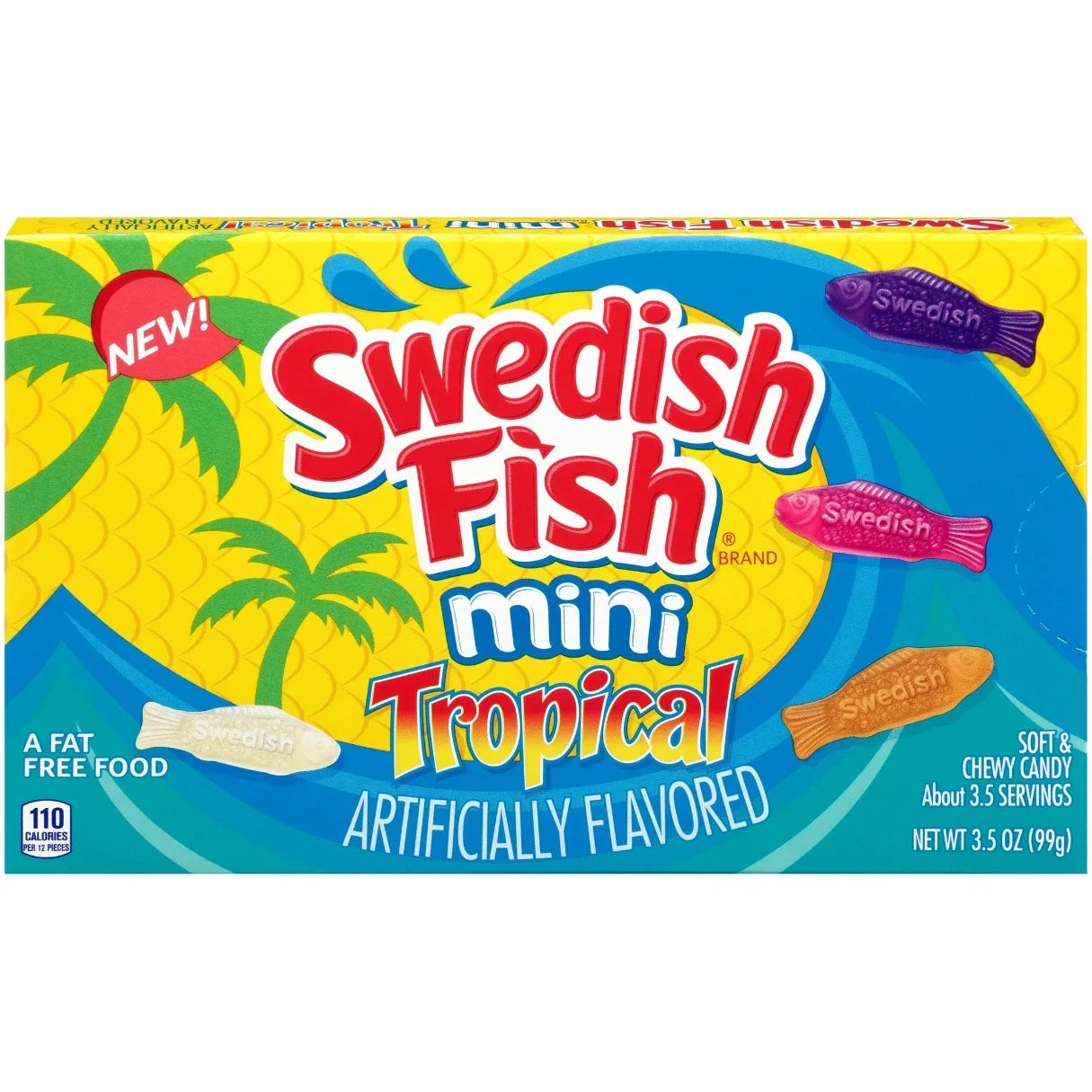 Swedish Fish Mini Tropical Theater Box 3.5oz - 12ct
