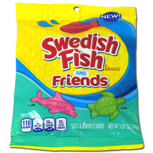Swedish Fish & Friends Gummies Peg Bag-5.7oz