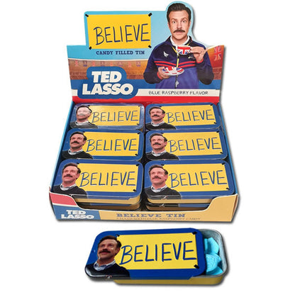 Boston America Ted Lasso Believe Candy Tins .6oz   - 18ct