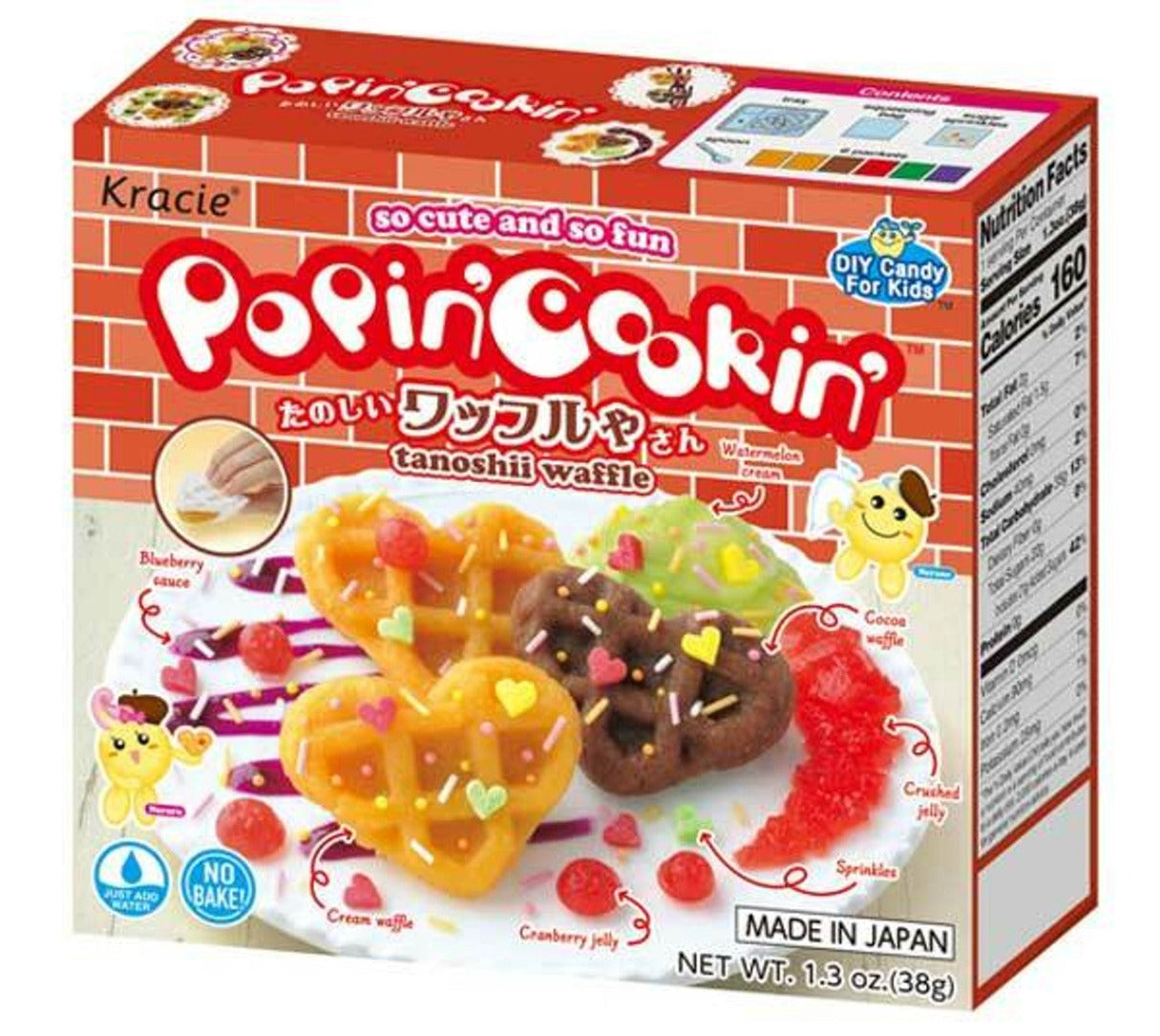 Kracie Popin Cookin Waffle Shop Kit 1.3oz - 5ct