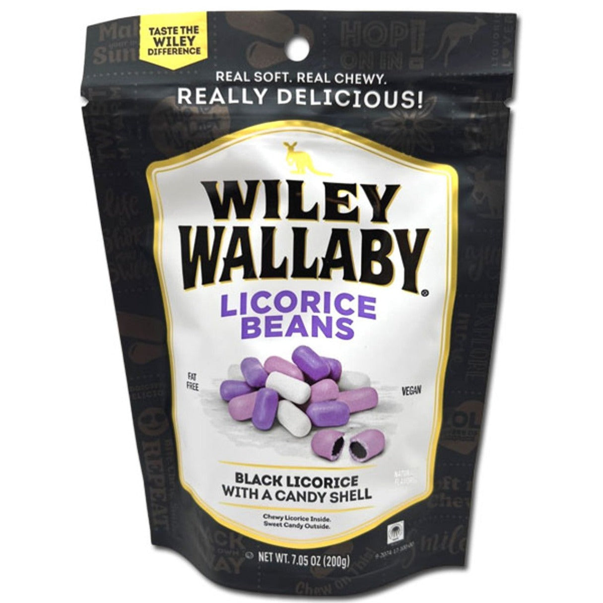 Wiley Wallaby Black Licorice Beans 7.05oz 12ct I Got Your Candy