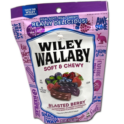 Wiley Wallaby Soft & Chewy Blasted Berry Licorice 10oz - 10ct