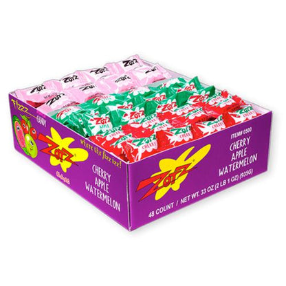 Zotz Fizz Power Candy Strings Cherry, Apple & Watermelon