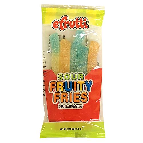 Efrutti Gummi Sour Fruity Fries .55oz - 48ct