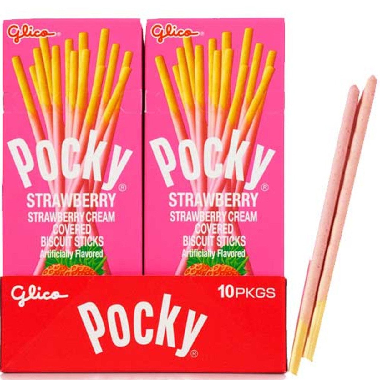 Glico Pocky Strawberry 1.41oz - 10ct